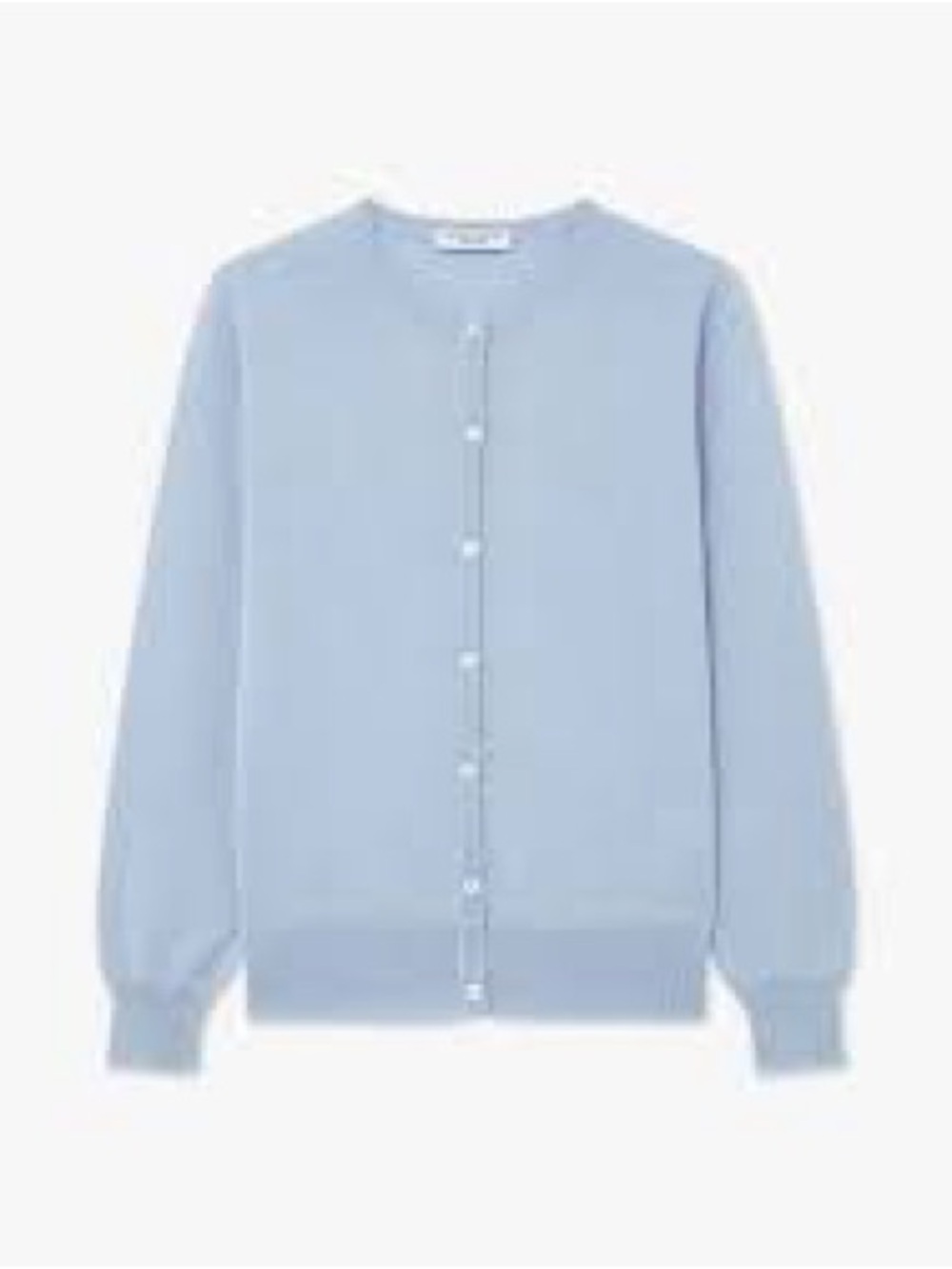 Loro Piana Light Blue Crewneck Cashmere Cardigan (121) - Picture 2 of 6